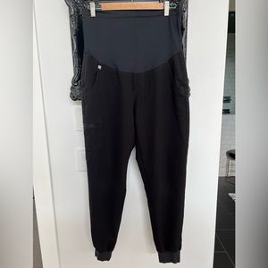 FIGS Maternity Cargo. Black , size medium.